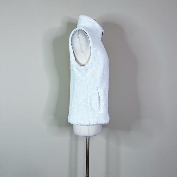 Patagonia | Los Gatos Fleece Fuzzy Birch White Zip Front Pocket Winter Vest L - Picture 5 of 12